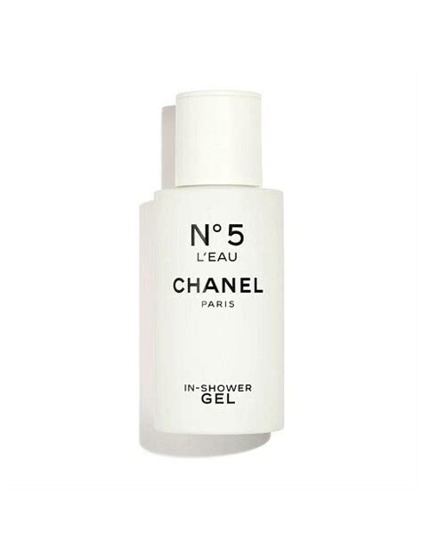 chanel no 5 l'eau in shower.